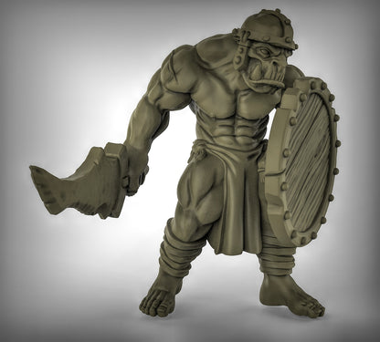 Orks mit Schwert und Schild – 32mm Resin Miniaturen für Tabletop, Wargaming & Pen & Paper | Design by Duncan Shadow