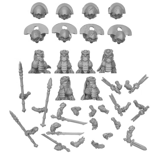 Mousle Black Executioners Multipart-Kit – 32mm Resin Miniaturen mit 6 Körpern, 8 Köpfen & Waffenoptionen | Design by Duncan Shadow