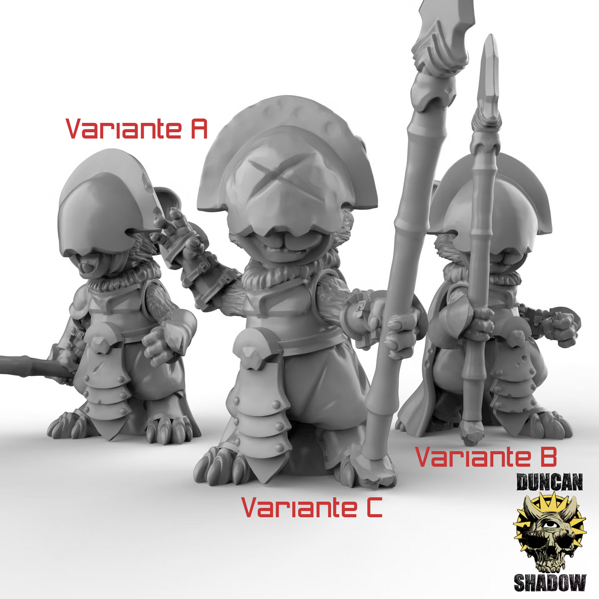 Mousle Black Executioners with Spears – 32mm Resin Miniaturen für Tabletop, Wargaming & Pen & Paper | Design by Duncan Shadow