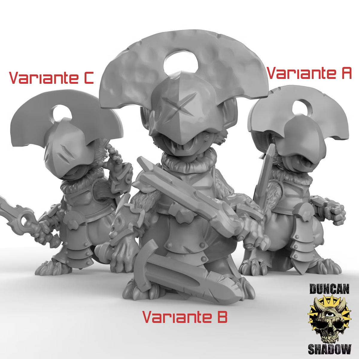 Mousle Black Executioners with Swords – 32mm Resin Miniaturen für Tabletop, Wargaming & Pen & Paper | Design by Duncan Shadow