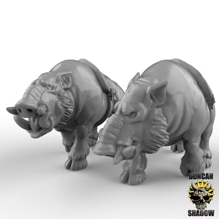 Beastmen Chariot – 32mm Resin Kampfwagen mit Beastmen & Zugtieren für Tabletop, Wargaming & Pen & Paper | Design by Duncan Shadow